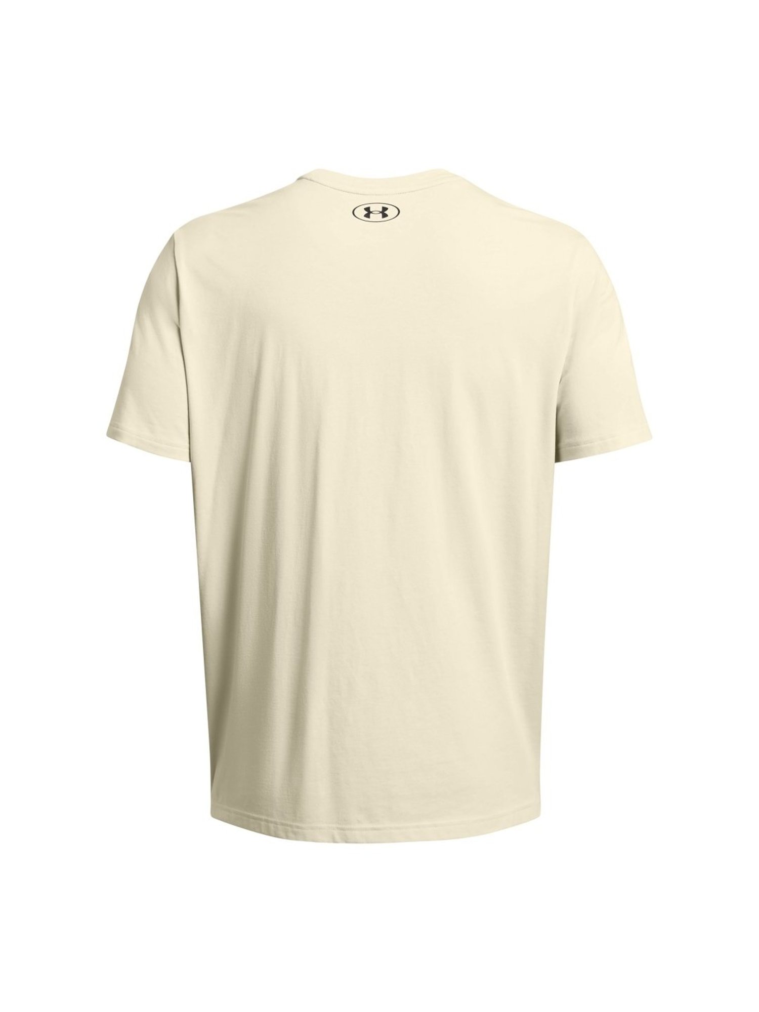 Under Armour Cream Cotton Slim Fit Printed T-Shirt