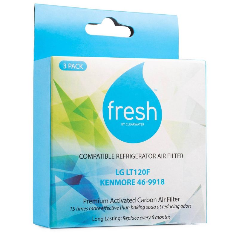 Mist Fresh Replacement Refrigerator Air Filter for LG LT120F Kenmore 469918 (3pk)