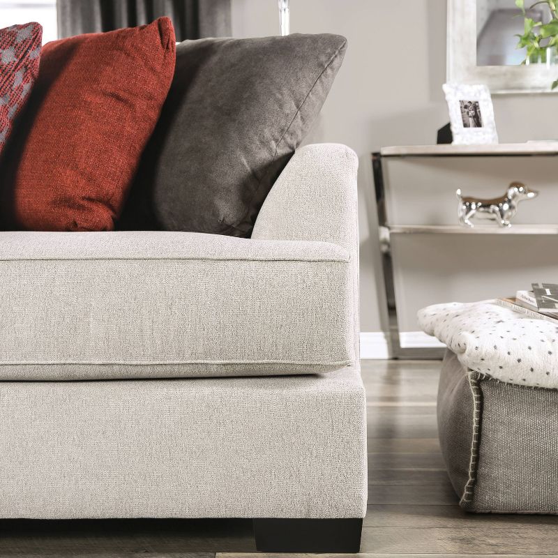 Weisham Upholstered Sectional Ivory/Red/Charcoal - HOMES: Inside + Out