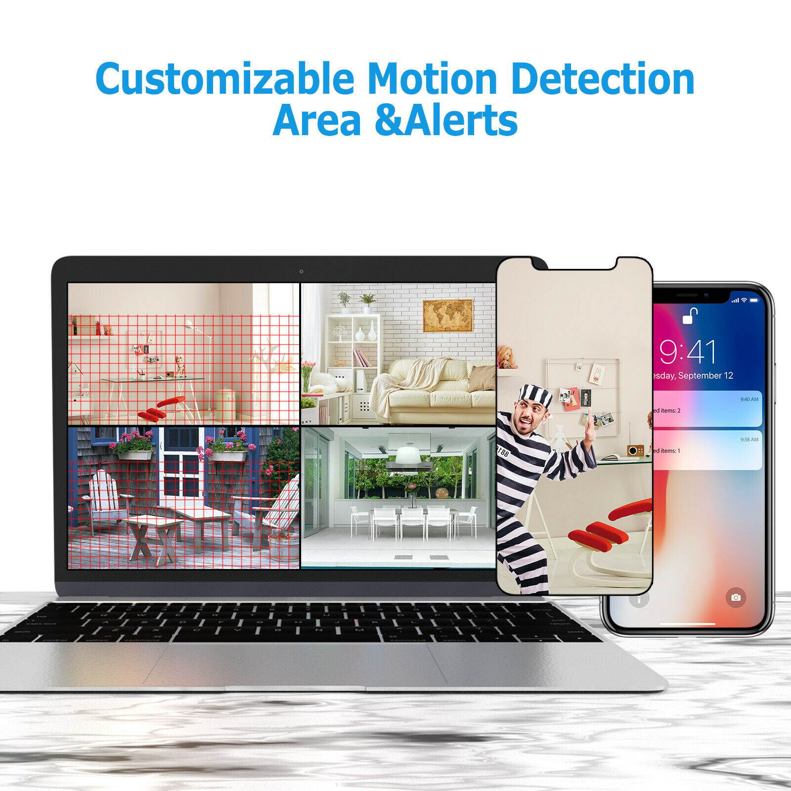 ANRAN 1920P 8 Channel Video Security Camera System,Surveillance DVR Recorder and 4 x 5.0MP Weatherproof CCTV Bullet Camera Outdoor/Indoor with Night Vision, Email Alarm, Motion Detect(No Hard Drive)