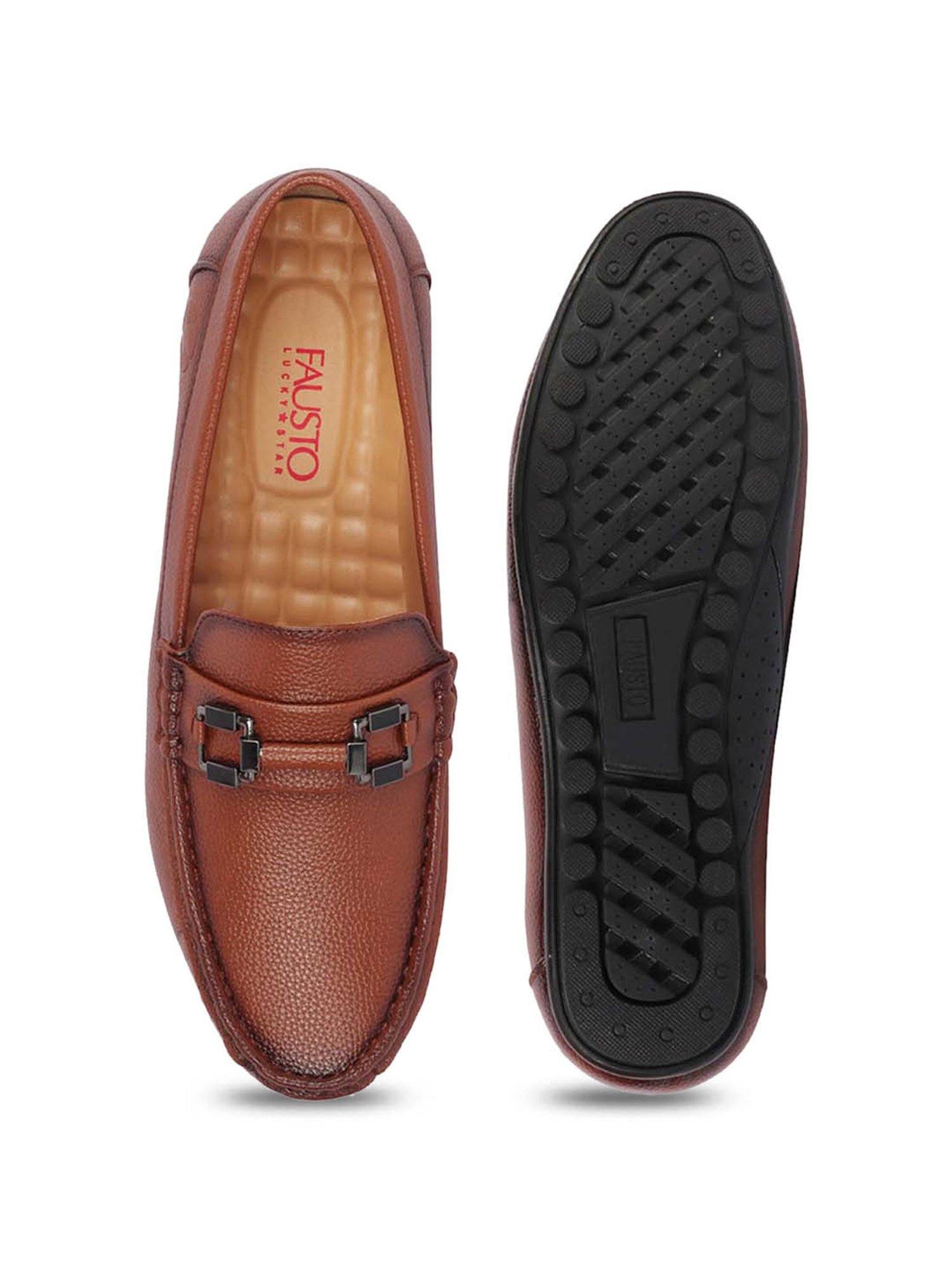 Fausto Men's Tan Casual Loafers