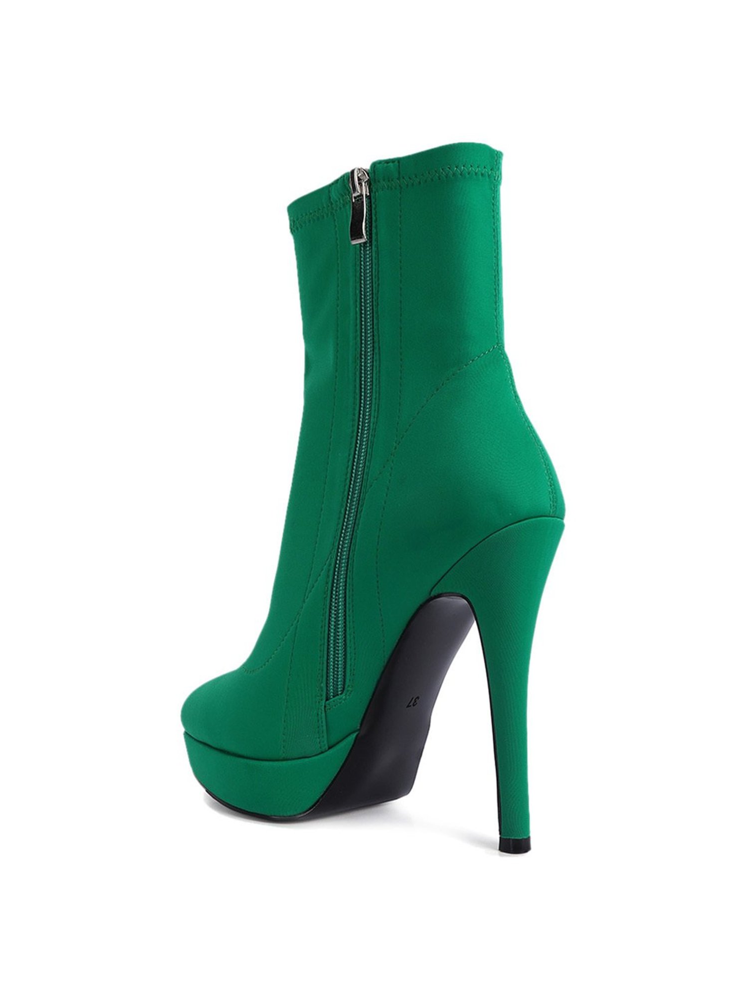 London Rag Women's Green Stiletto Booties