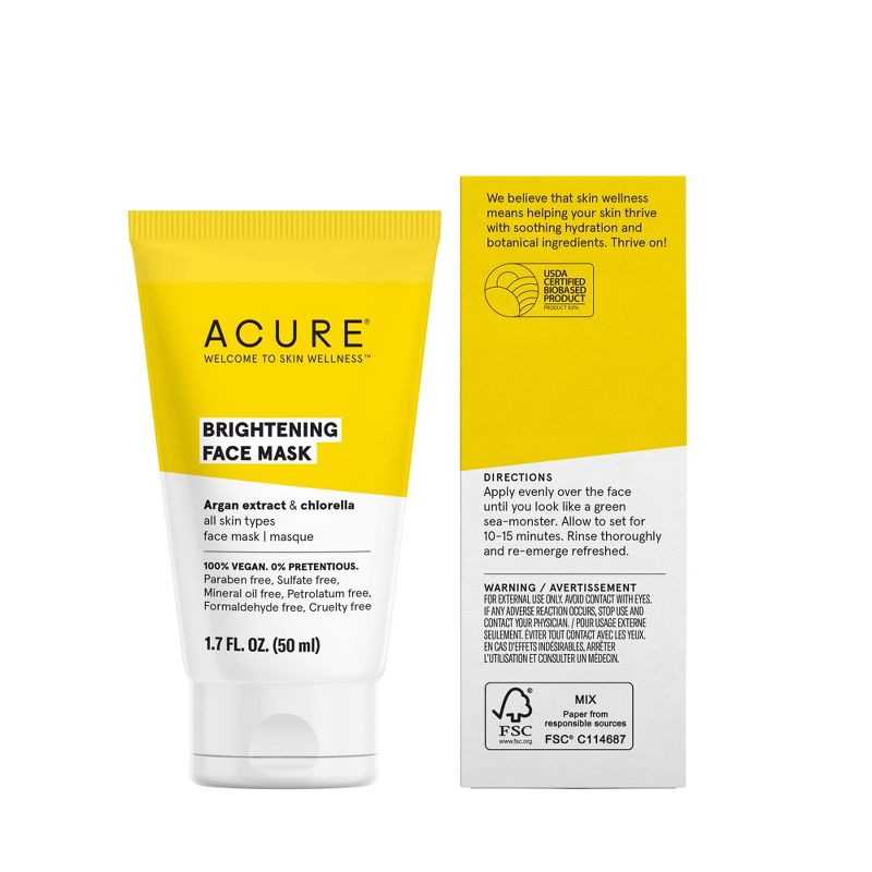 Acure Brightening Face Mask - 1.7 fl oz