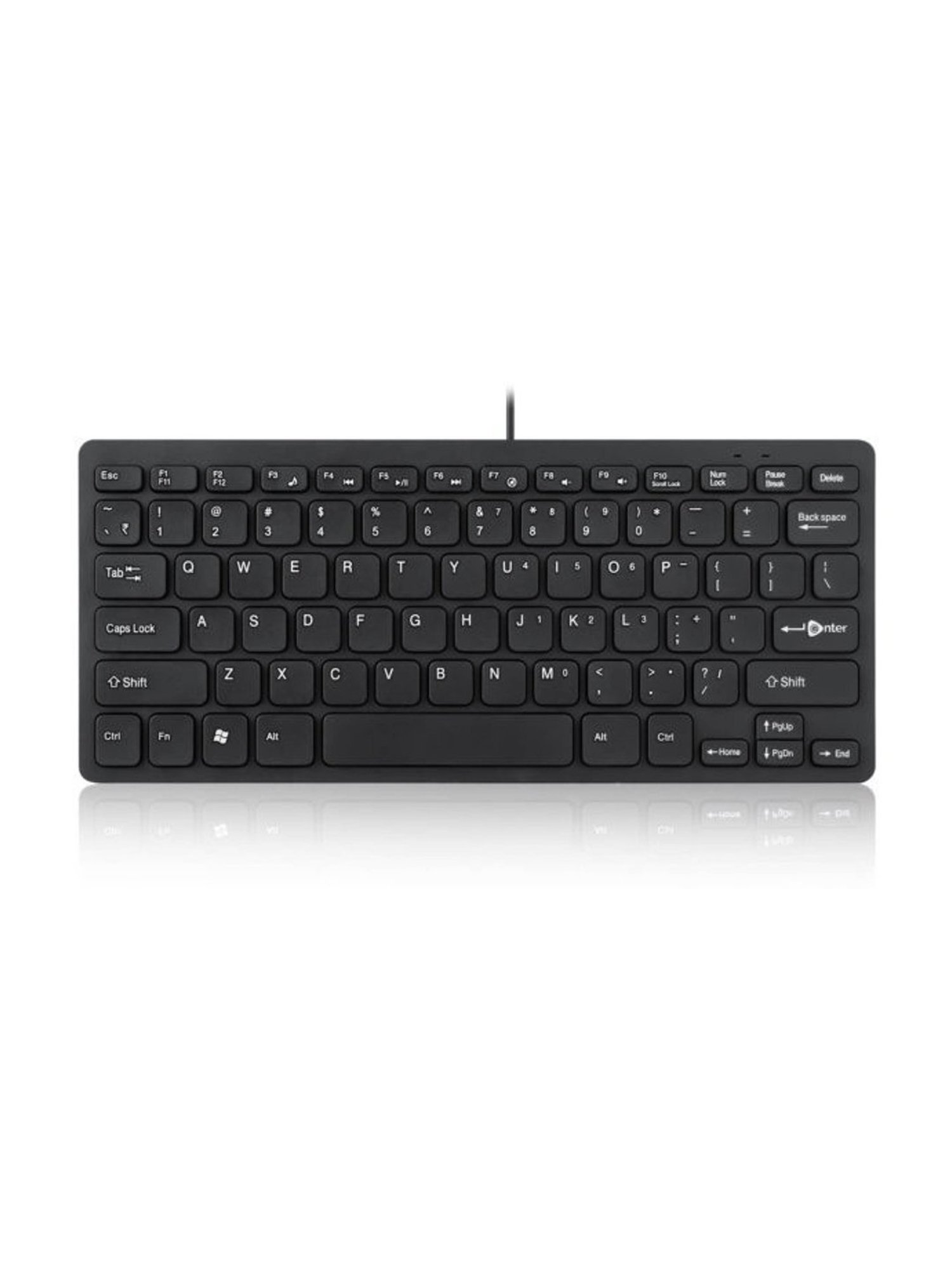 Enter USB Wired Slim Keyboard with Chocolate Keys Typist Mini (Black)