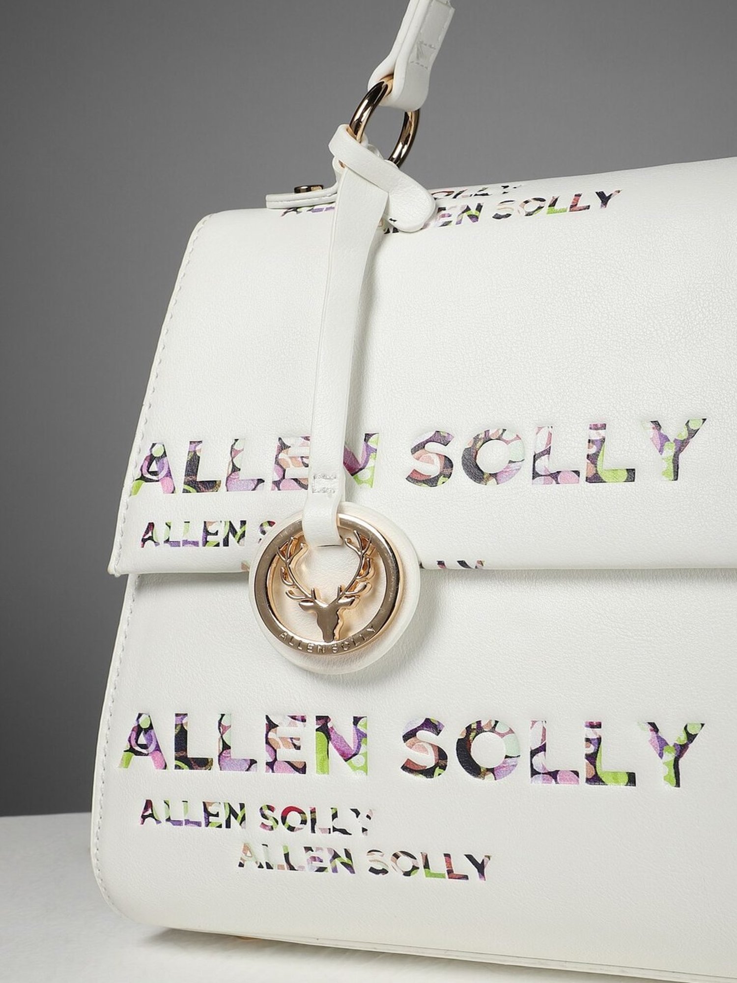 Allen Solly Multicolor Logo Medium Handbag