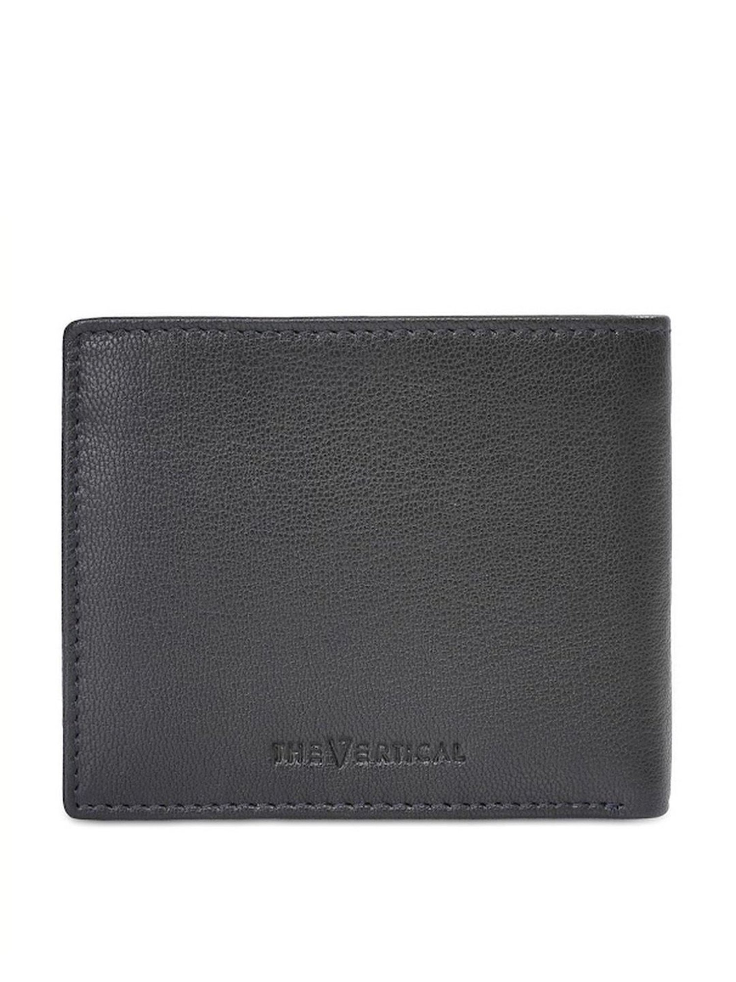 The Vertical Denwer Black Leather Color Block Bi-Fold Wallet