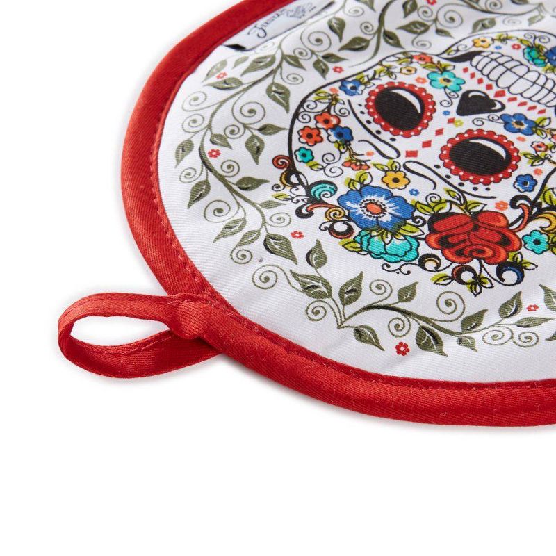 Fiesta Skull & Vine Oven Mitt + Pot Holder - Fiesta