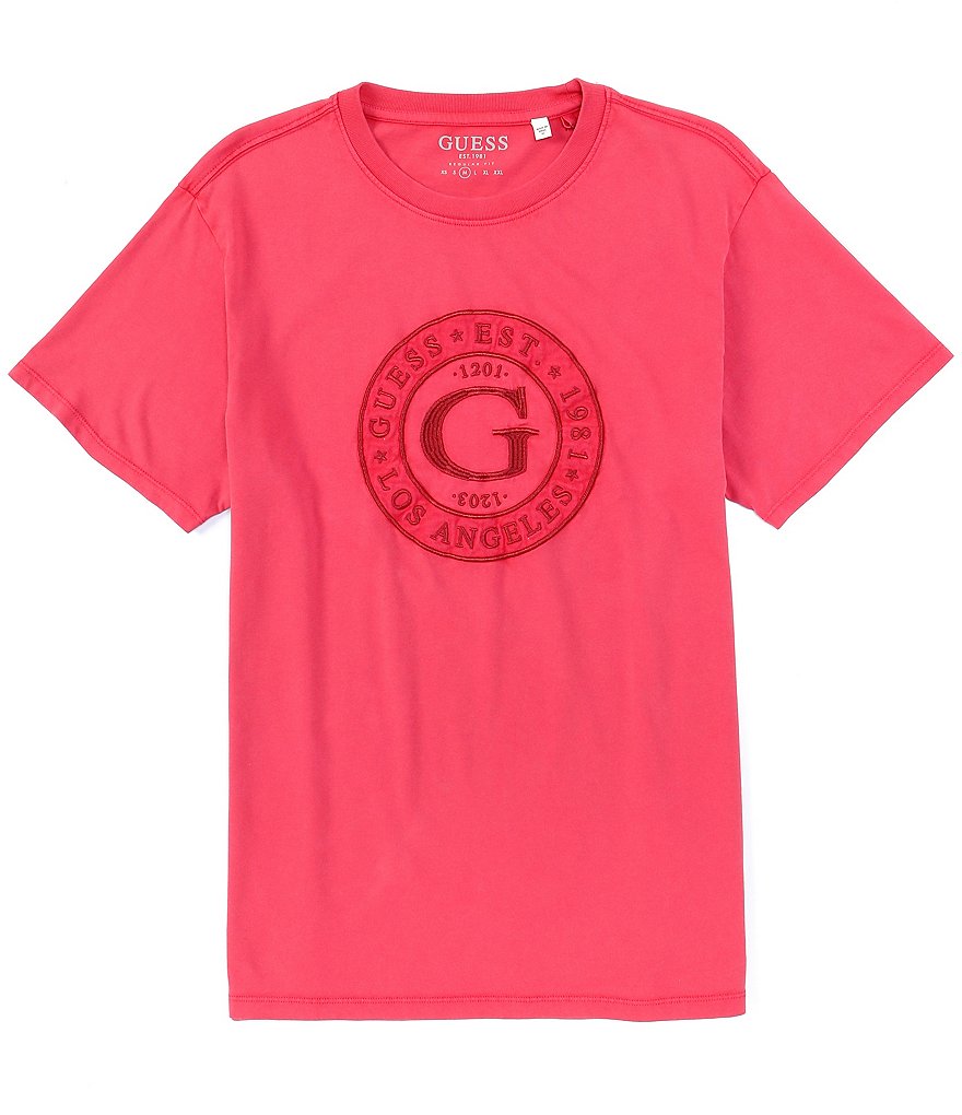 Guess Jeans Short-Sleeve Guess Stamp Logo Tee