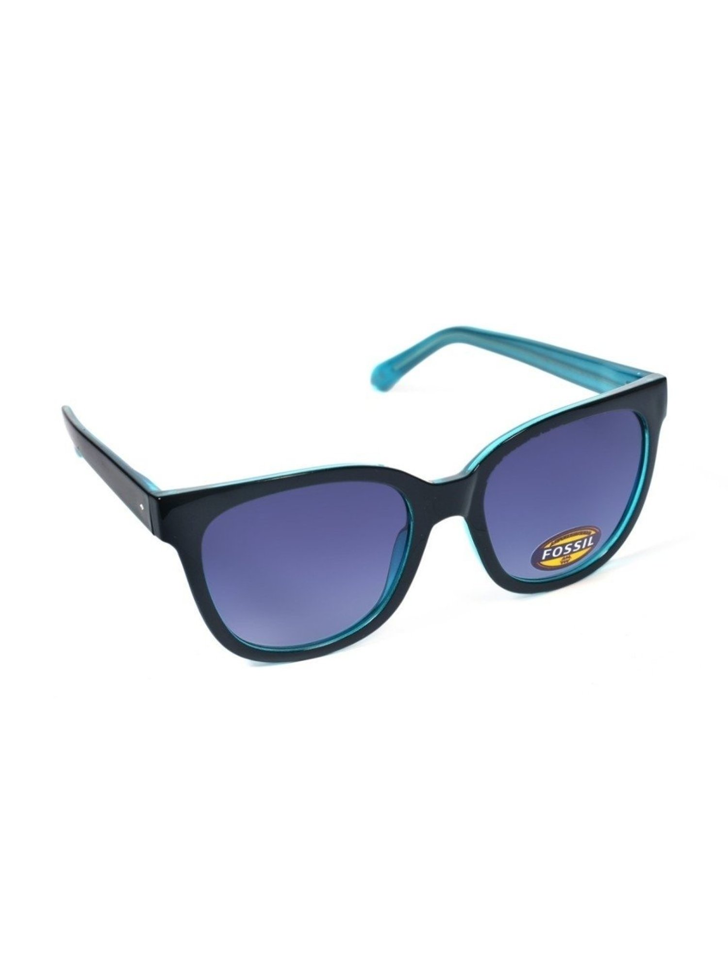 Fossil Dark Blue Square UV Protection Sunglasses for Women