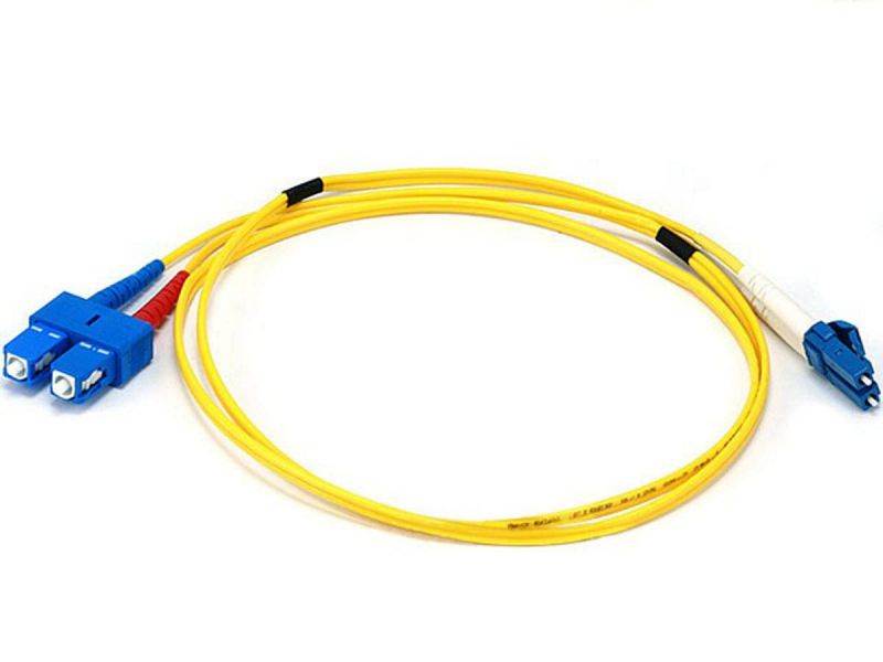 Fiber Optic Cable LC-LC 9/125 Duplex Single-Mode Fiber Cable Yellow 5 meters