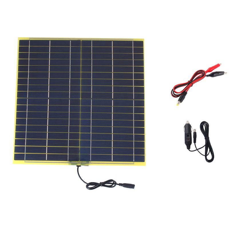 15W 18V 850mA Glass Fiber Solar Cell Solar Panel For 12V Car Battery Charger