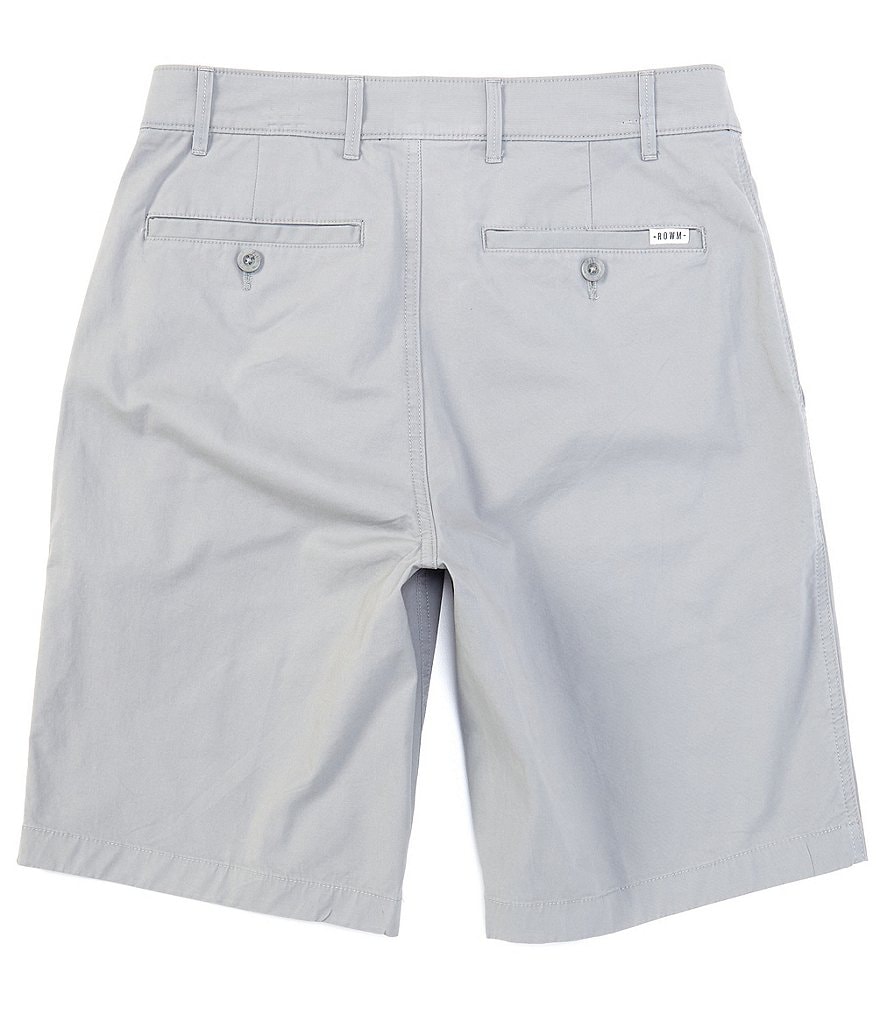 Rowm 10#double; Inseam Flat-Front Stretch Chino Shorts