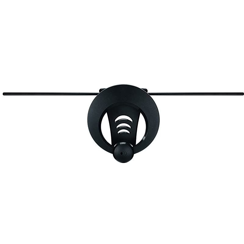 Clearstream 1Max TV Antenna 40+ Mile65+ Km Range MultiDirectional Indoor Attic Outdoor AllWeather Hardware Adjustable Mast Clamp 4K Ready Black C1MVCN