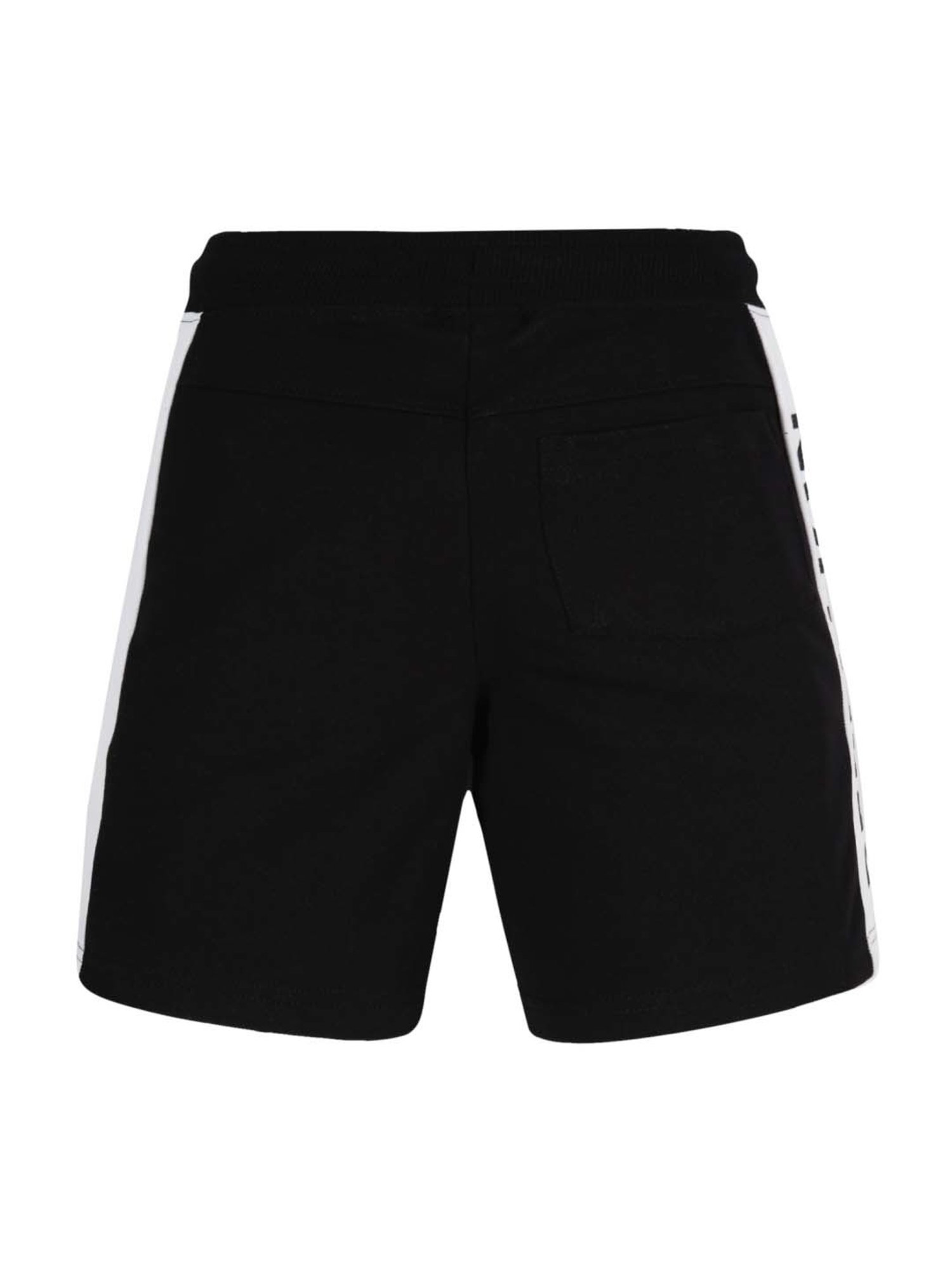 Plum Tree Boys Black Cotton Printed Shorts
