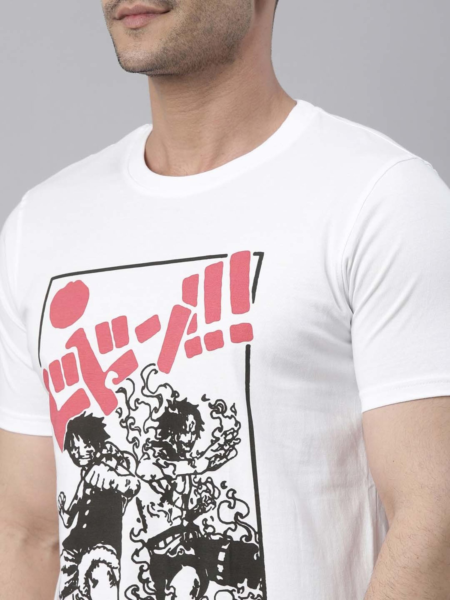 Bushirt White Cotton Crew T-Shirt