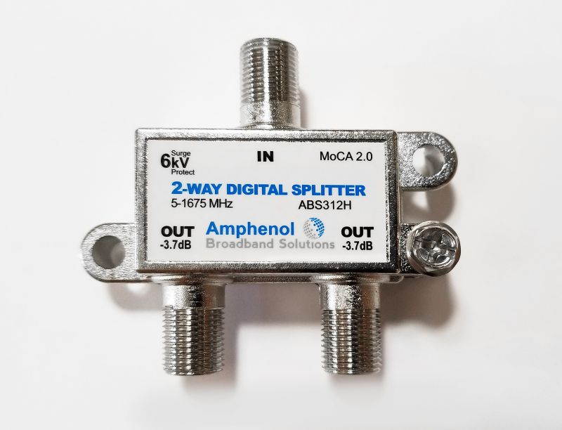Amphenol 3-Way Digital Splitter MoCA 2.0 ABS313H