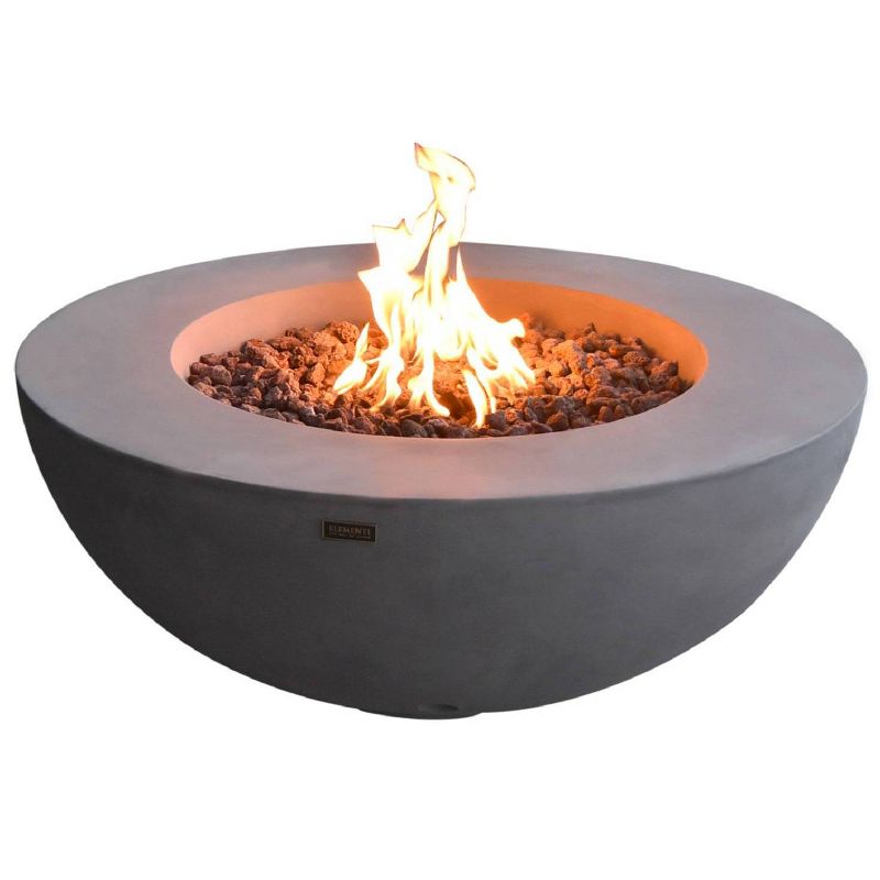 Lunar 42" Natural Gas Firepit Bowl Patio Heater - Elementi