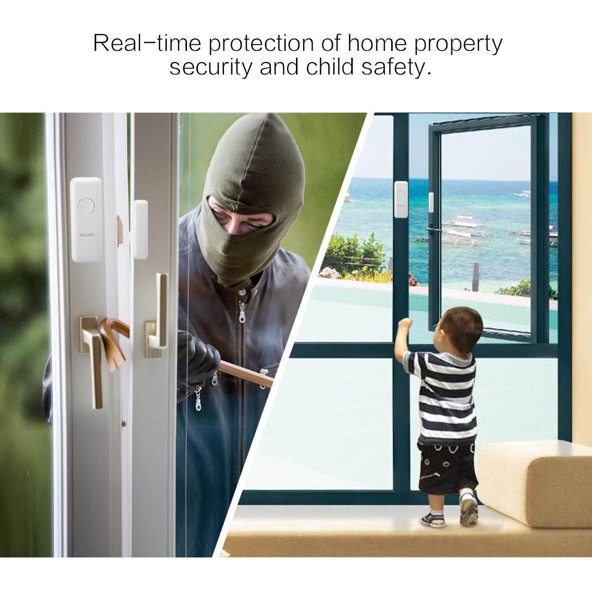 WERLEO Wireless Home Security Alarm System Door Alarm System Burglar Alarm for Home Office App Control by iOS Andrioid Smartphone with PIR Motion Sensor Door Contact Sensor