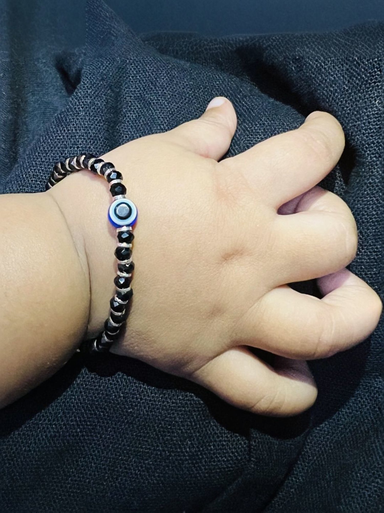 Arte Jewels 925 Sterling Silver Nazariya Evil Eye Bead Bracelet for Baby Girls & Boys