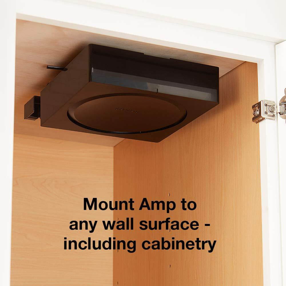 Sanus Wall Mount for Sonos Amp - Slim Black Design with Lockable Latch for Security - Low Profile Bracket Design Mounts in Any Orientation - Built-in Cable Management & Easy 15-Minute Install