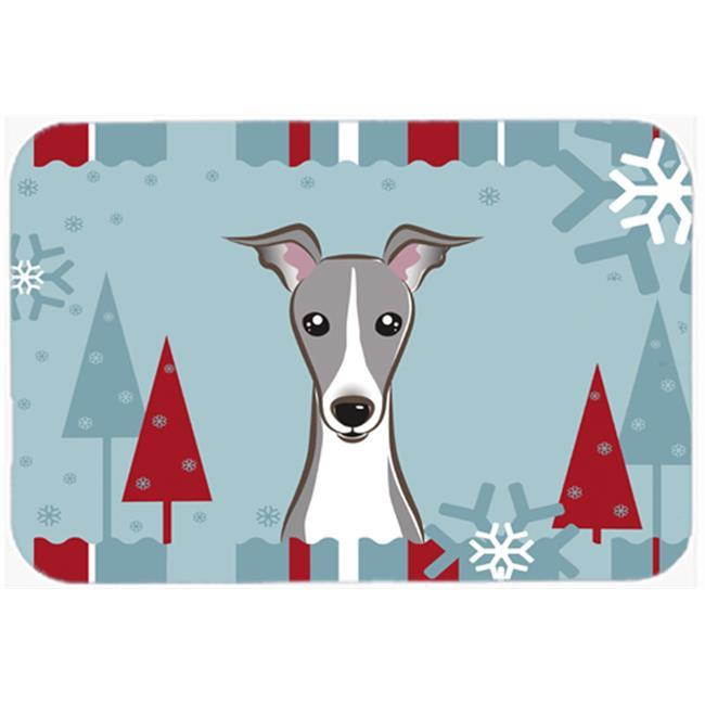 Winter Holiday Italian Greyhound Mouse Pad, Hot Pad or Trivet BB1732MP