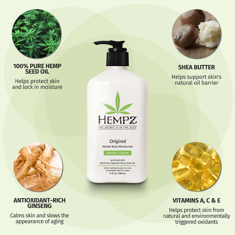 Hempz Original Herbal Body Moisturizer - 17oz