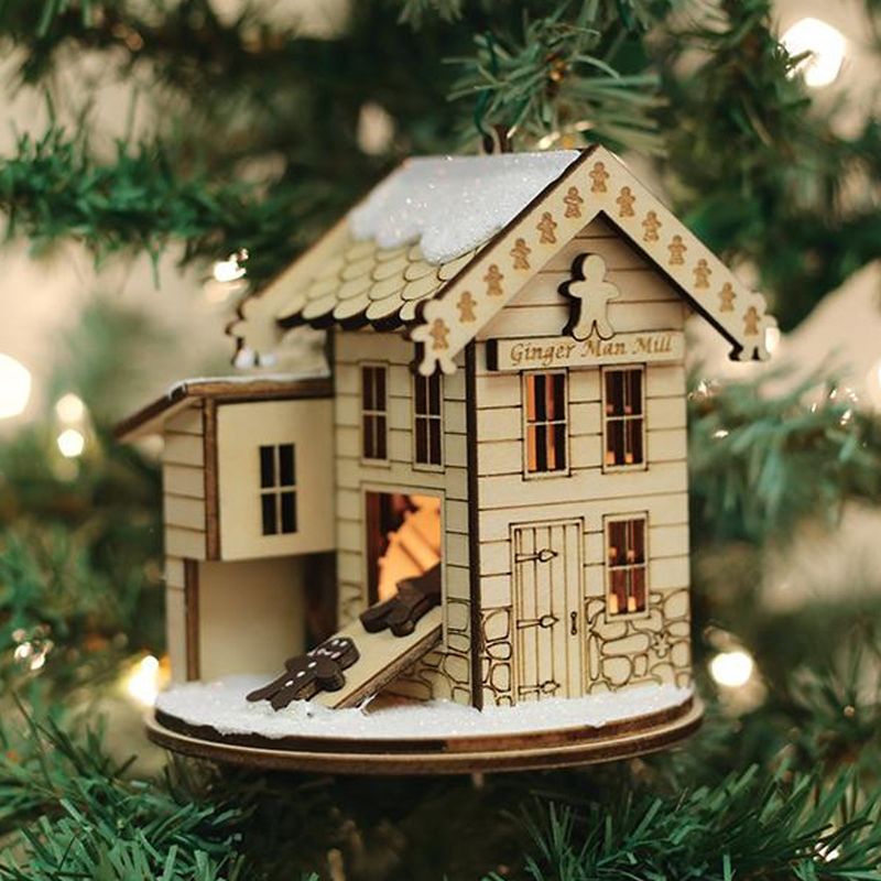 Ginger Cottages 3.75" Ginger Man Grist Mill Ornament Christmas  -  Ornament Sets