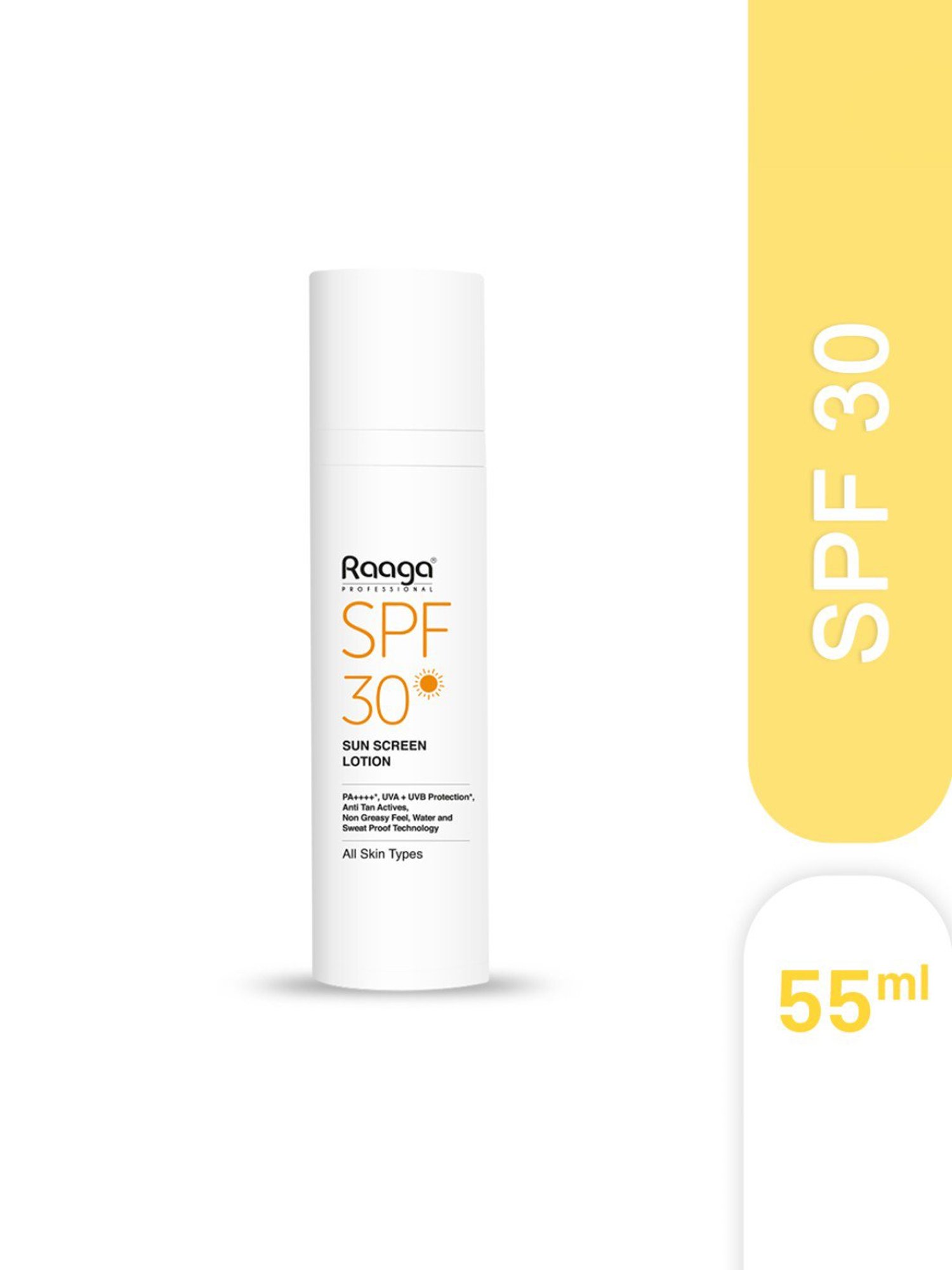 Raaga Professional Sun Screen Lotion SPF 30 PA++++ - 55 ml