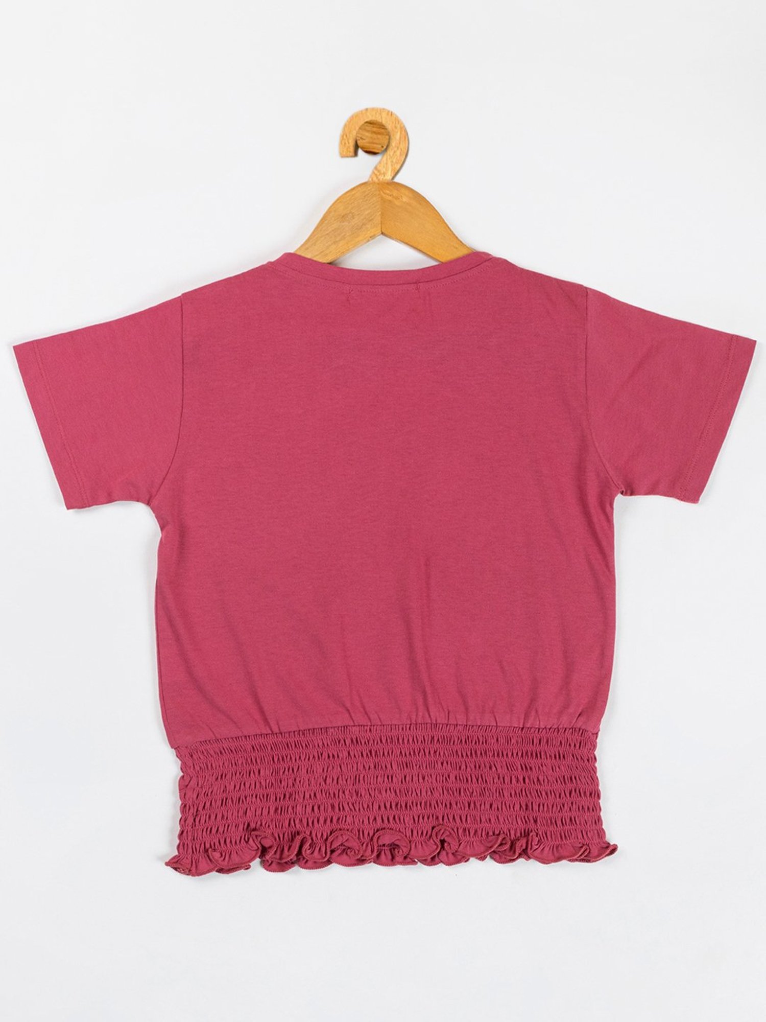 NINS MODA Kids Dusty Pink Solid Crop Top