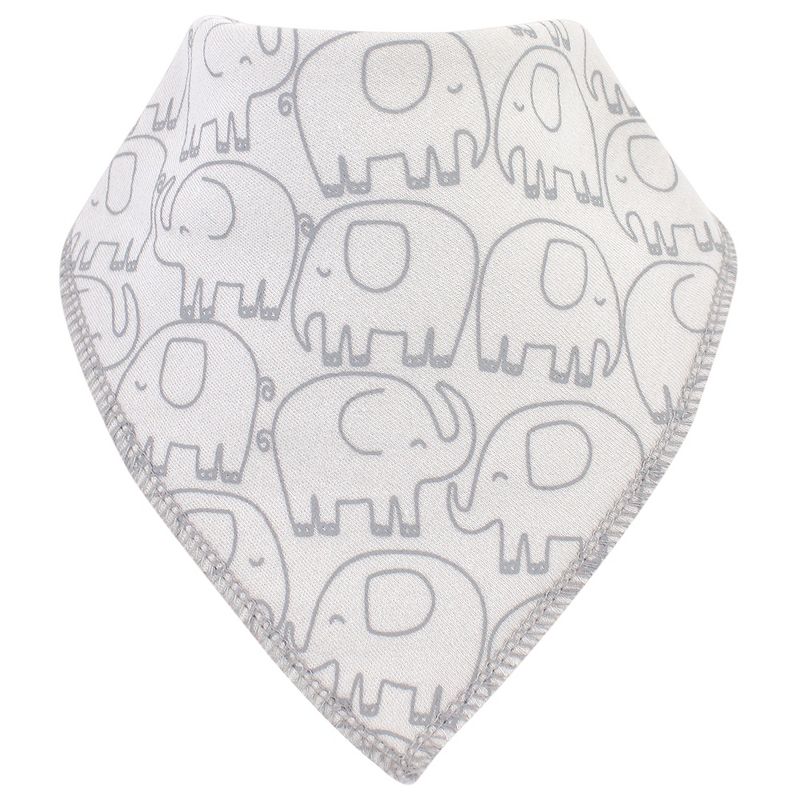 Luvable Friends Baby Boy Cotton Fleece Bandana Bibs, Boy Basic Elephant, One Size