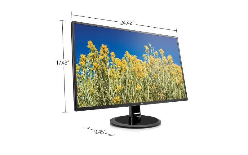 HP 27yh 27" Full HD Monitor Black - 1920 x 1080 Full HD display - In-plane Switching Technology - 5ms response time - Anti-glare panel