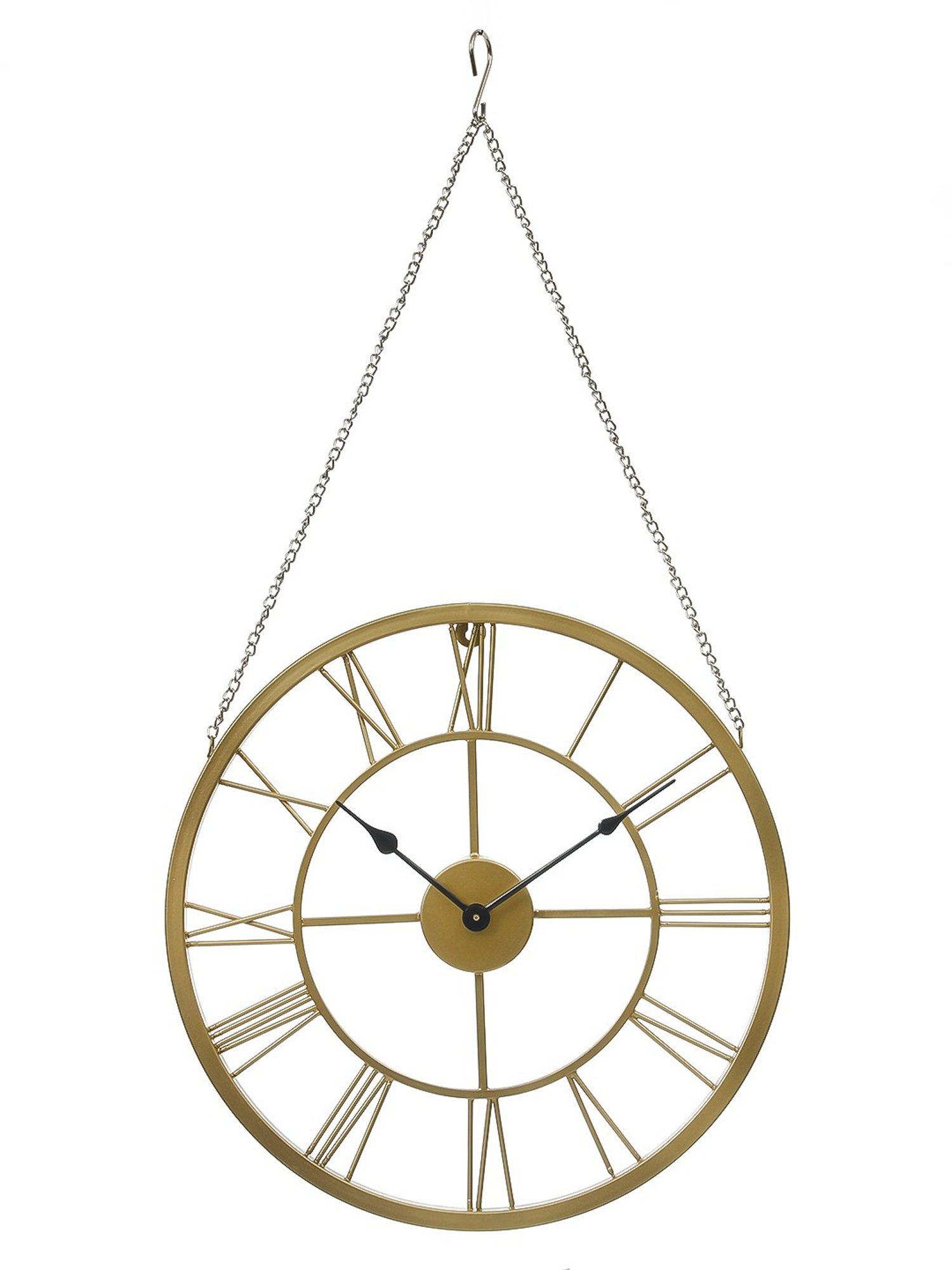 CHRONIKLE Round Gold Iron Wall Clock