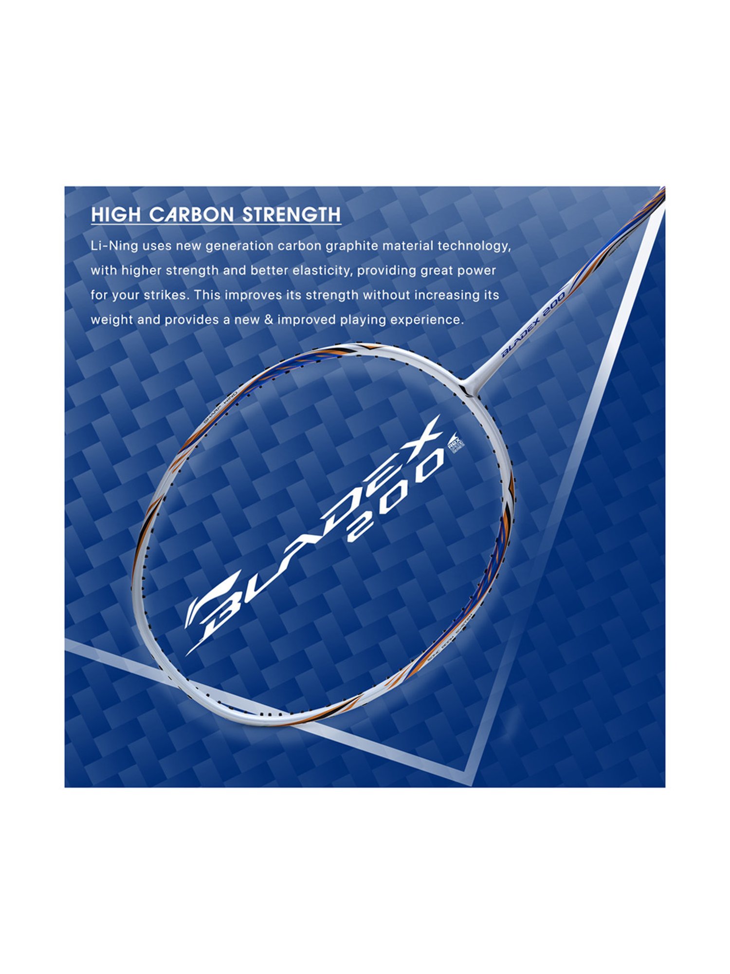 Li-Ning BladeX 200R Badminton Racket (White) Size - Medium