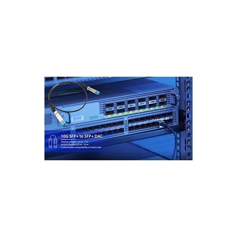 SFP+ DAC Twinax Cable, 10Gbase-CU Direct Attached Copper SFP Cable, Compatible for Cisco SFP-H10GB-CU1.5M, Ubiquiti, D-Link, Juniper, Mellanox, Mikrotik, Netgear, Supermicro, Open Source Switches