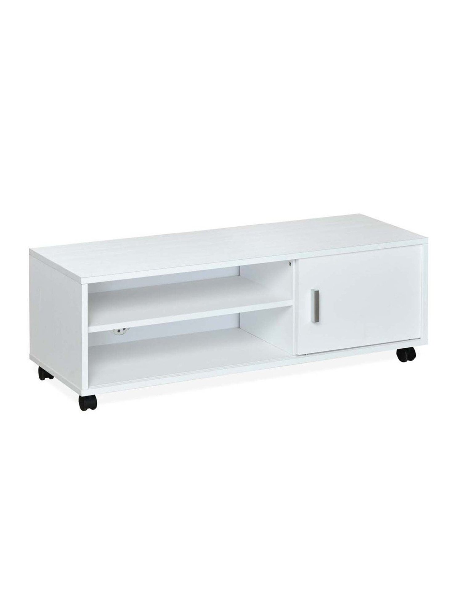Nilkamal Cora White Engineered Wood TV Entertainment Unit with 2 Shelves