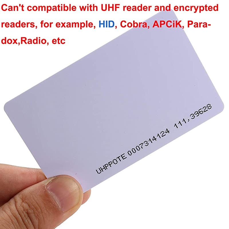 Contactless 125kHz RFID Proximity Smart Card 08mm thick for Access Control System Time Attandance Read only Pack of 50