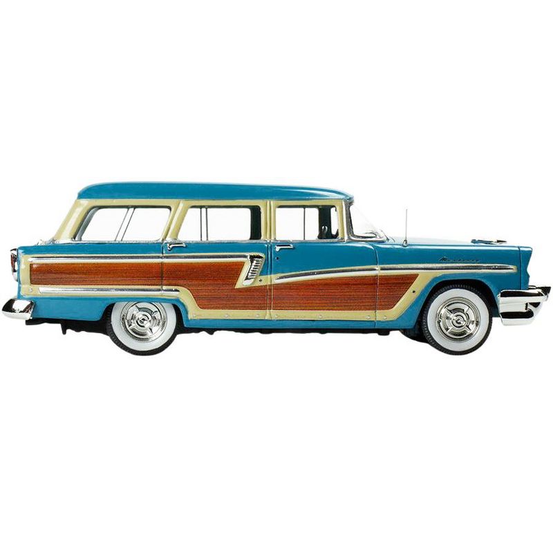 1956 Mercury Monterey Station Wagon Lauderdale Blue with Wood Paneling Ltd Ed 220 pcs 1/43 Model Car by Goldvarg Collection