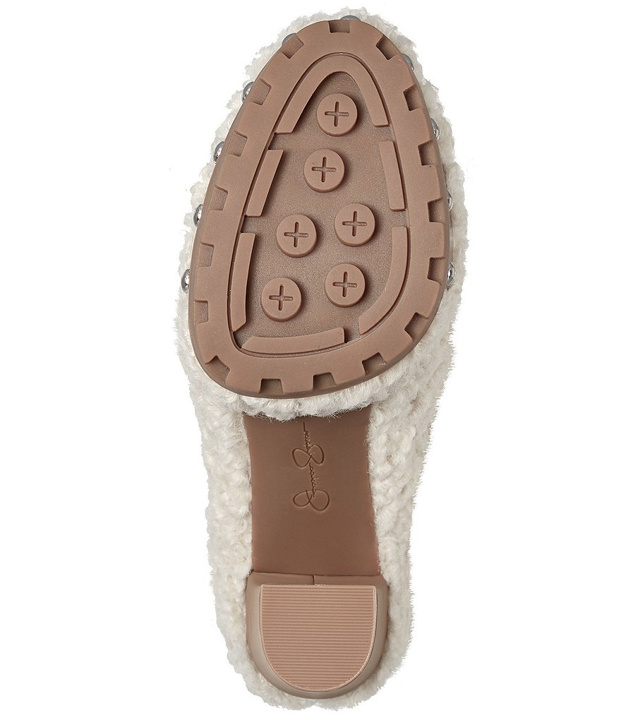 Jessica Simpson Irella Faux Shearling Studded Platform Lug Sole Hiker Booties