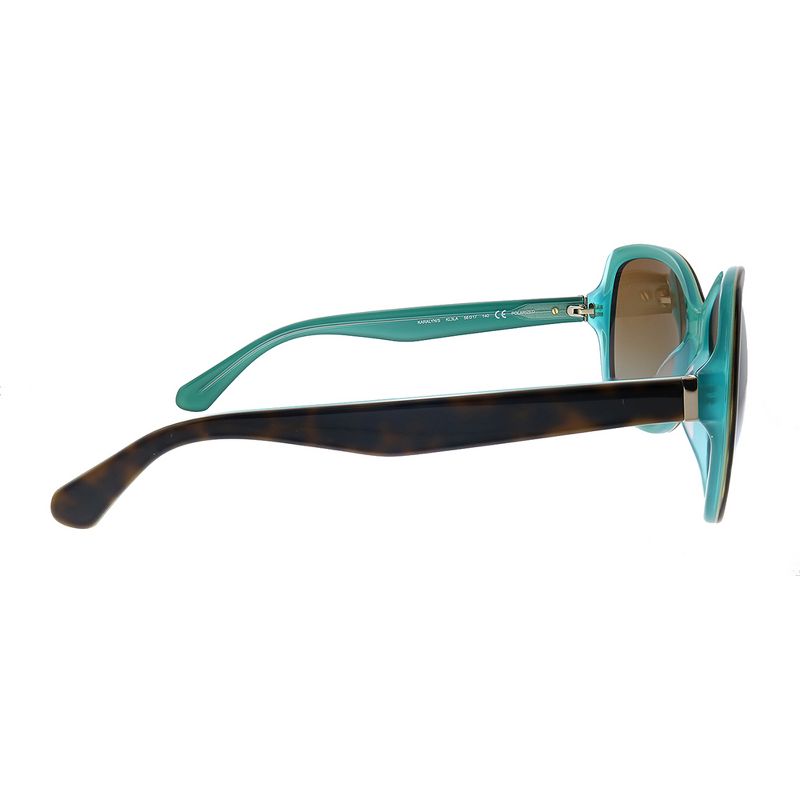 Kate Spade KS Karalyn/S KL3 Womens Square Polarized Sunglasses Havana Matte Z Aqua 56mm
