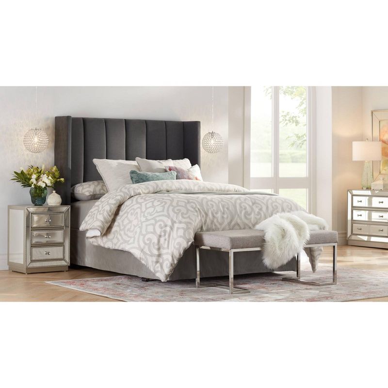 Coast to Coast Trevi 20" Wide 3-Drawer Silver Mirrored Accent Table