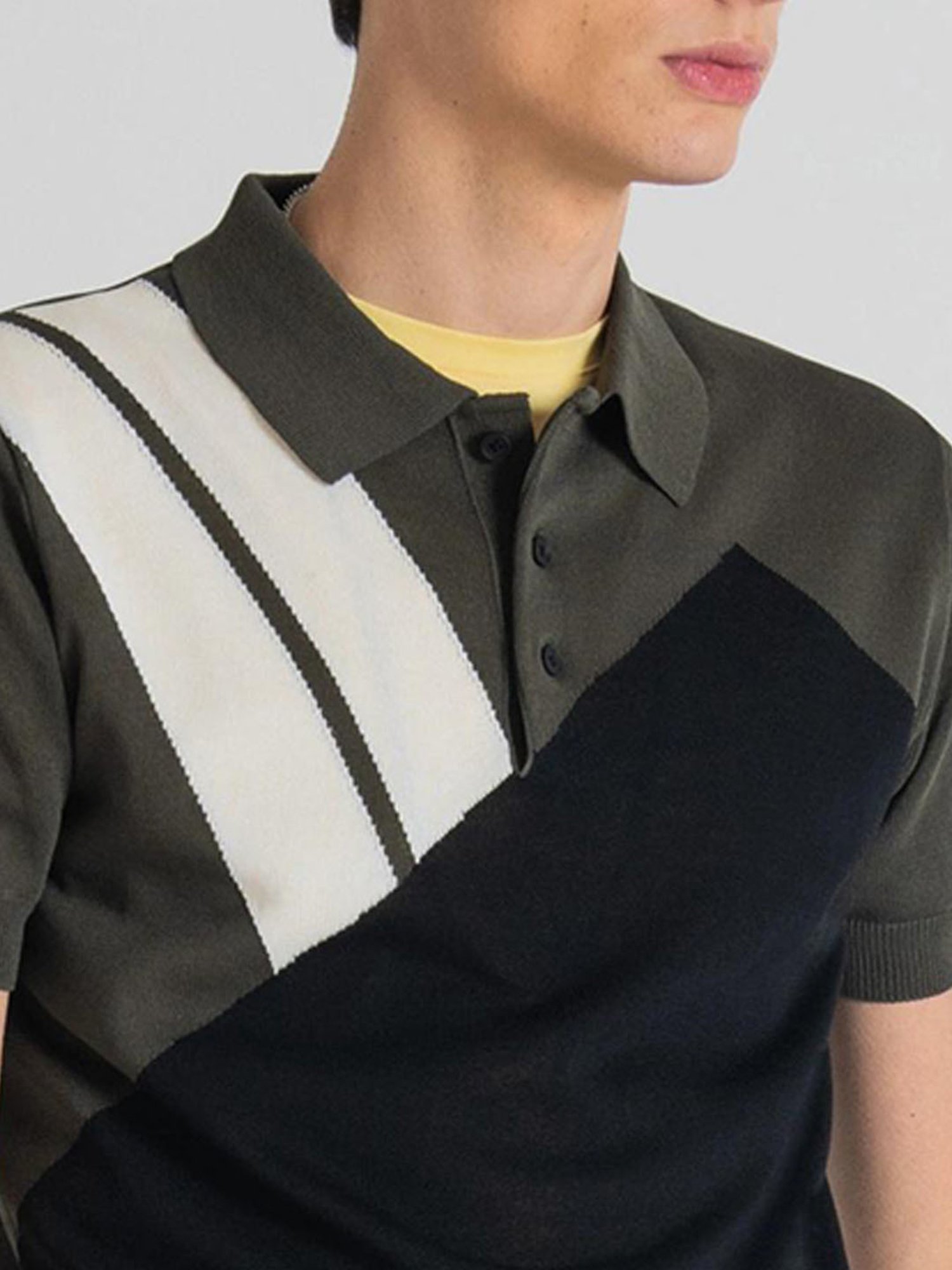 Antony Morato Dark Olive & Black Slim Fit Sweater