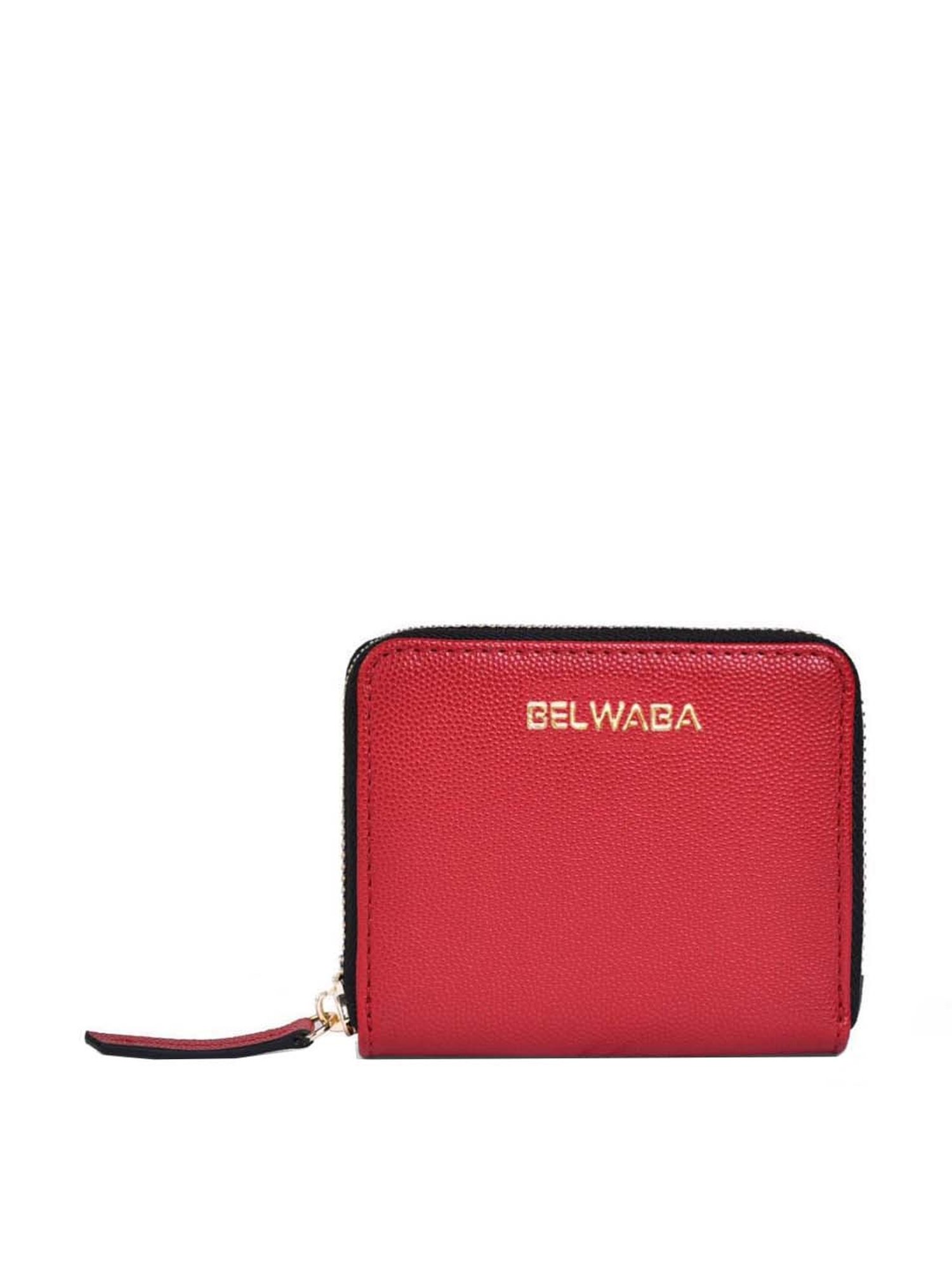 BELWABA Red Solid Zip Around Wallet for Women