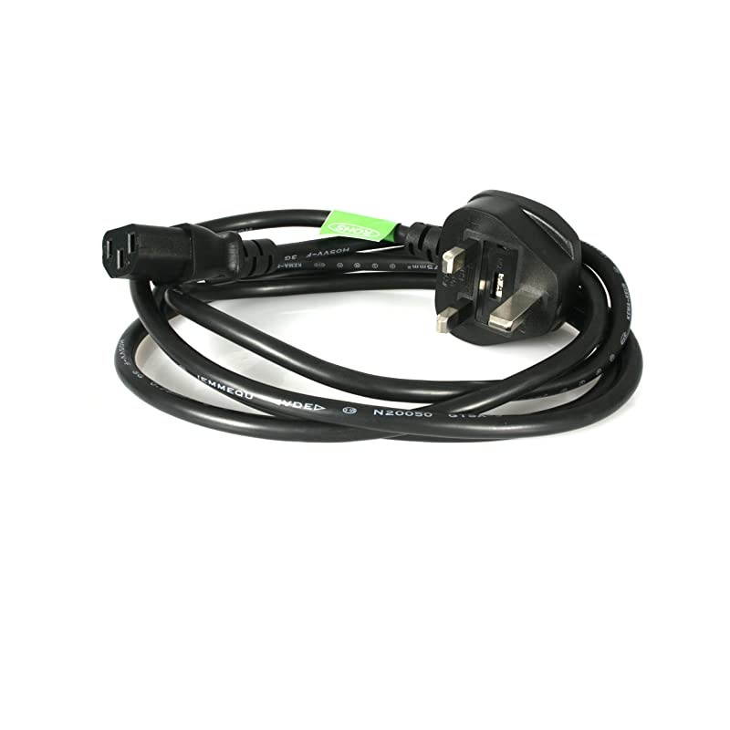 com Standard UK Computer Power Cord Power cable IEC 60320 C13 to BS 1363 M 6 ft black PXT101UK