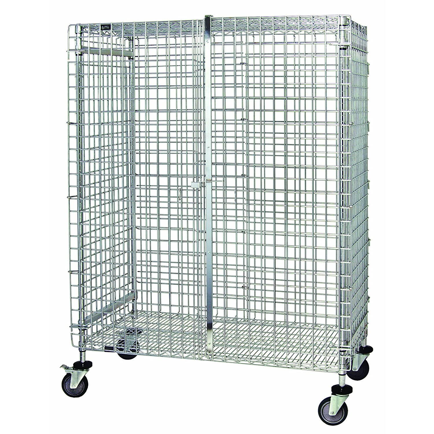 Aviditi WSS362469 Silver Security Cart, 36" x 24" x 69"