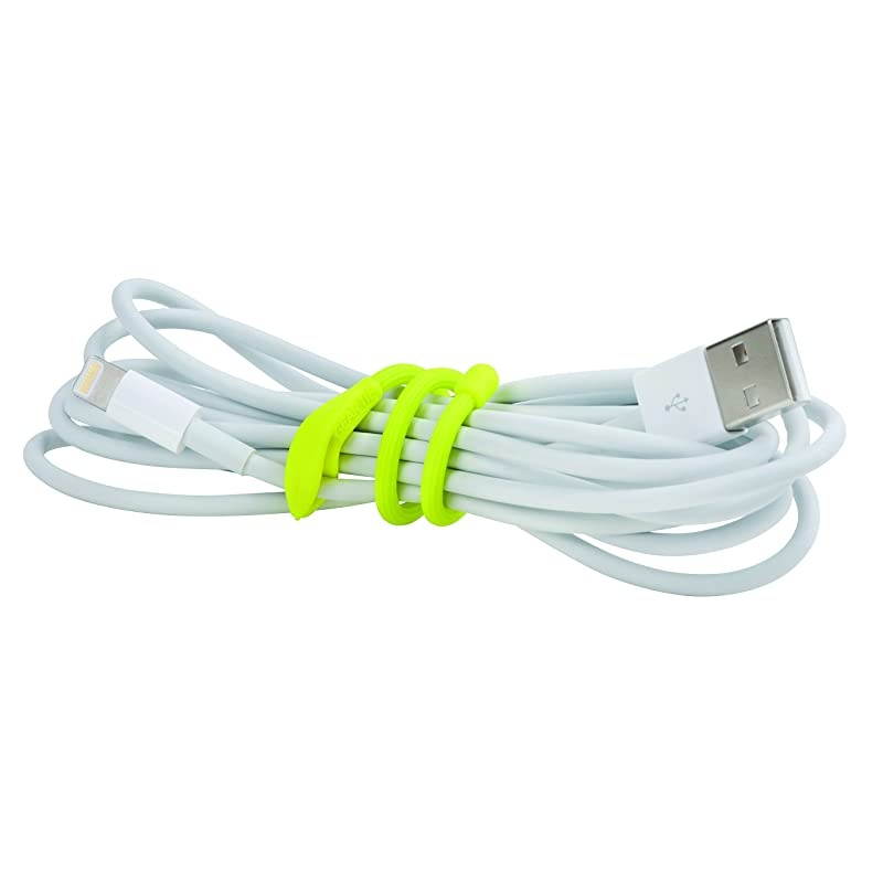 Gear Tie Cordable The Orginal Reusable Rubber Twist Tie with StretchLoop For Cord Management + Storage 6Inch Assorted Colors 4 Pack Made in the USA