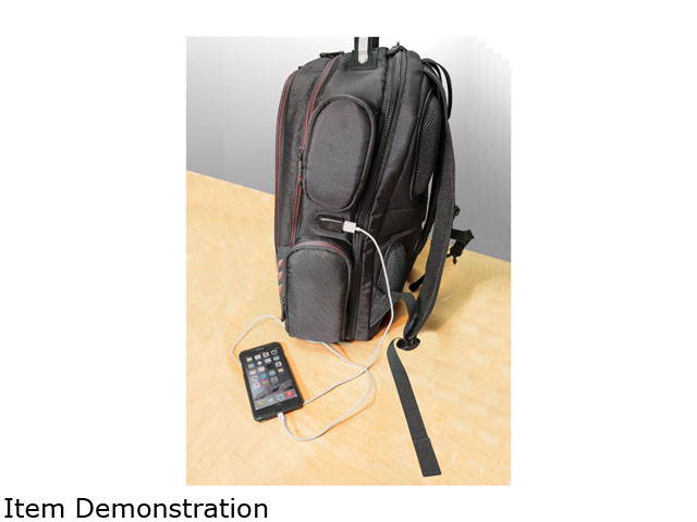 Mobile Edge - Core Gaming Checkpoint Friendly 18.4" Backpack w/Velcro Front Panel - Black with Red Trim