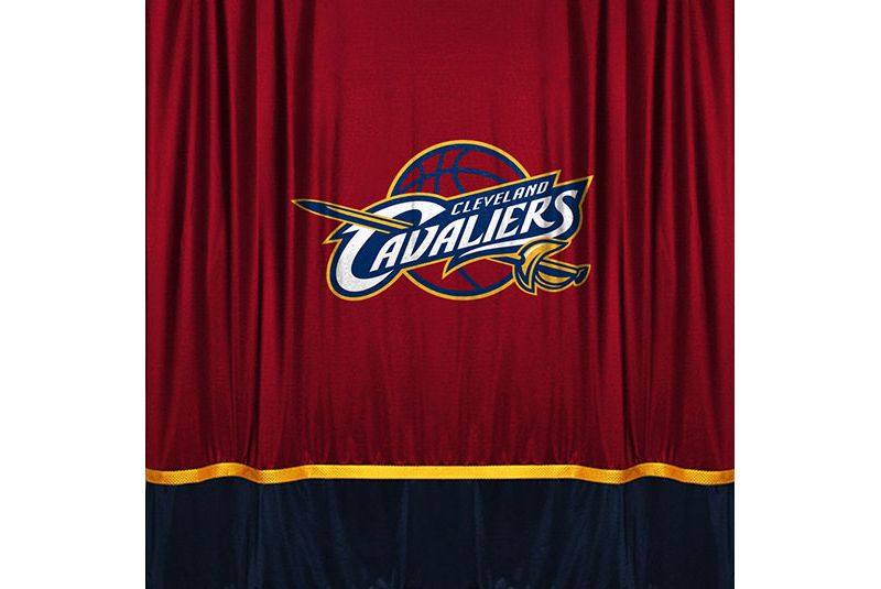 NBA Shower Curtain Basketball Team Logo Bathroom Accessory - Cleveland Cavaliers..