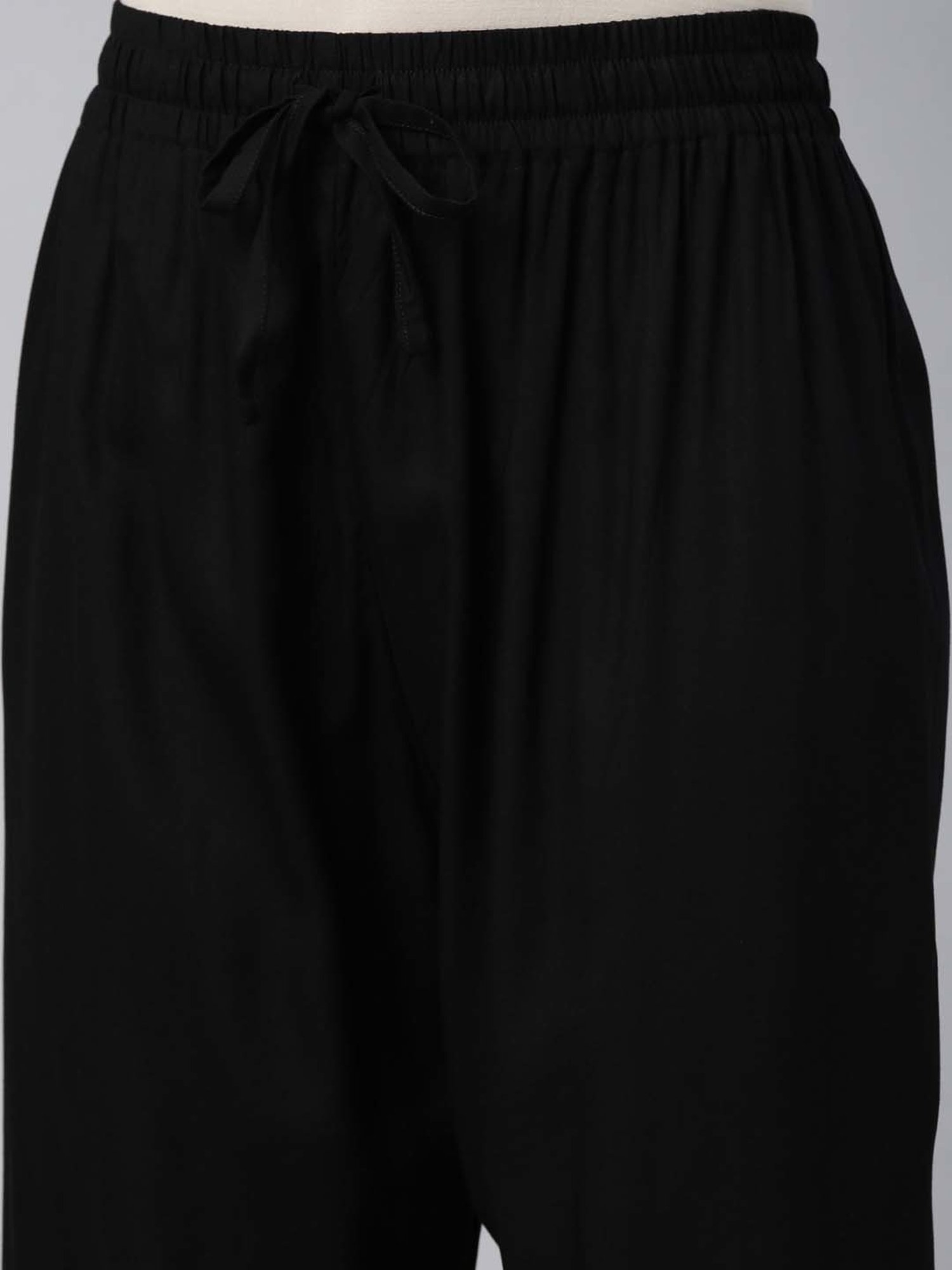 TWIN BIRDS Black & Maroon Regular Fit Pants - Set Of 2