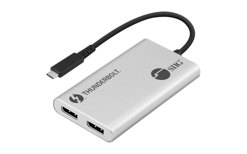 SIIG Thunderbolt 3 to Dual DP 1.2 Adapter - Thunderbolt 3 - External - Mac, PC