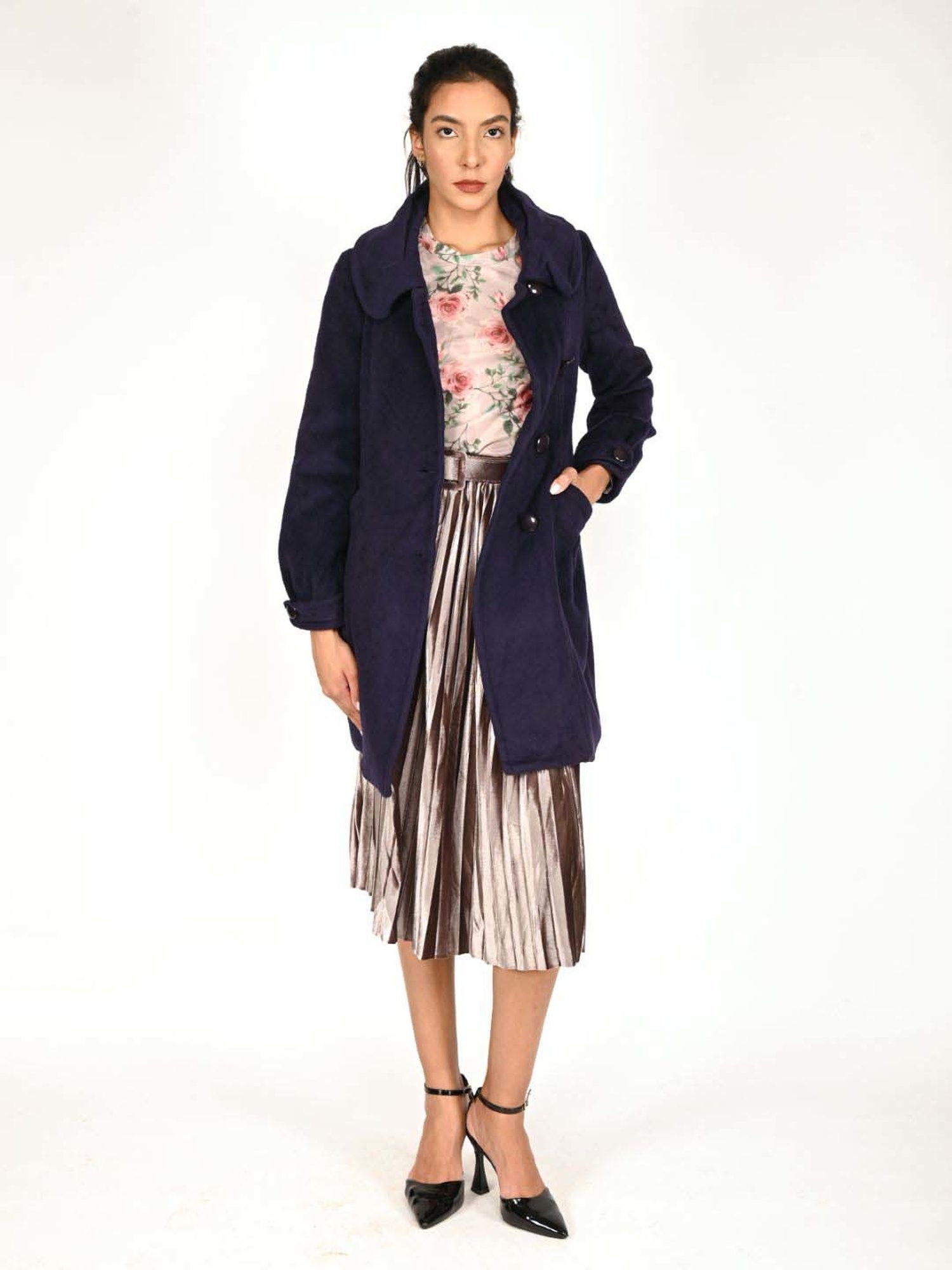 Odette Purple Regular Fit Jacket